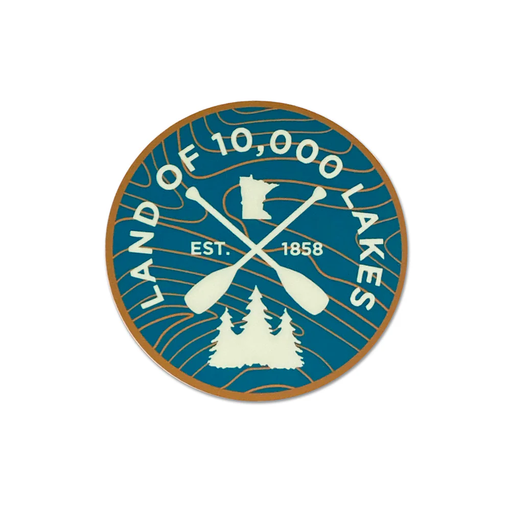 10K Lakes Topography Sticker