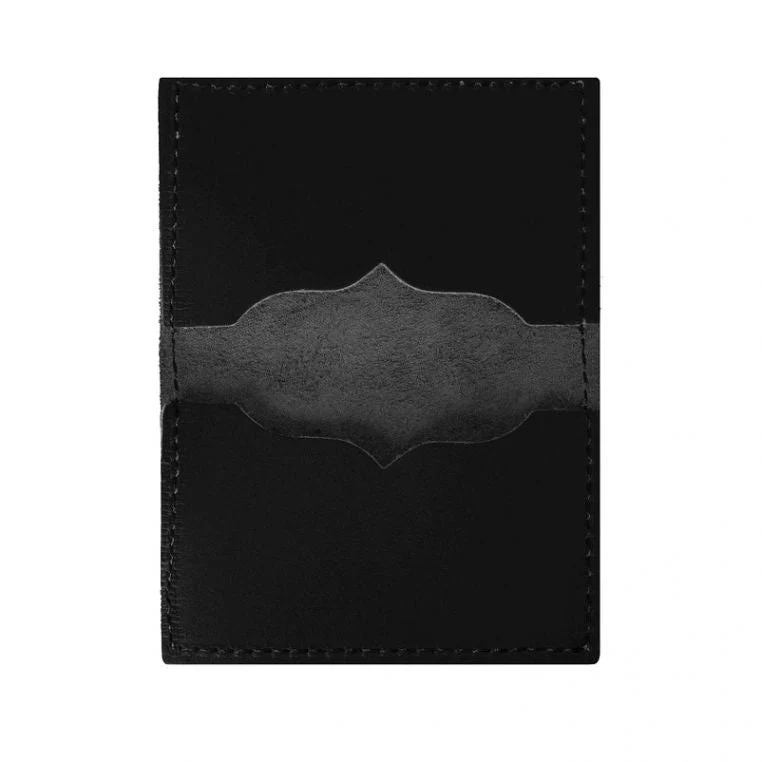 Leather Card Holder Wallet - Black - Image 3