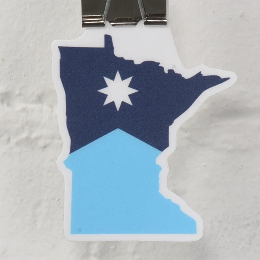 Flag State Shape Sticker - Blues