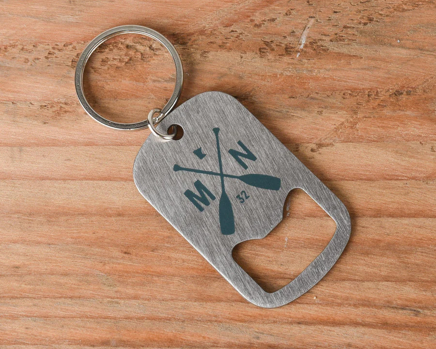 Go Everywhere Keychain - Silver/Teal