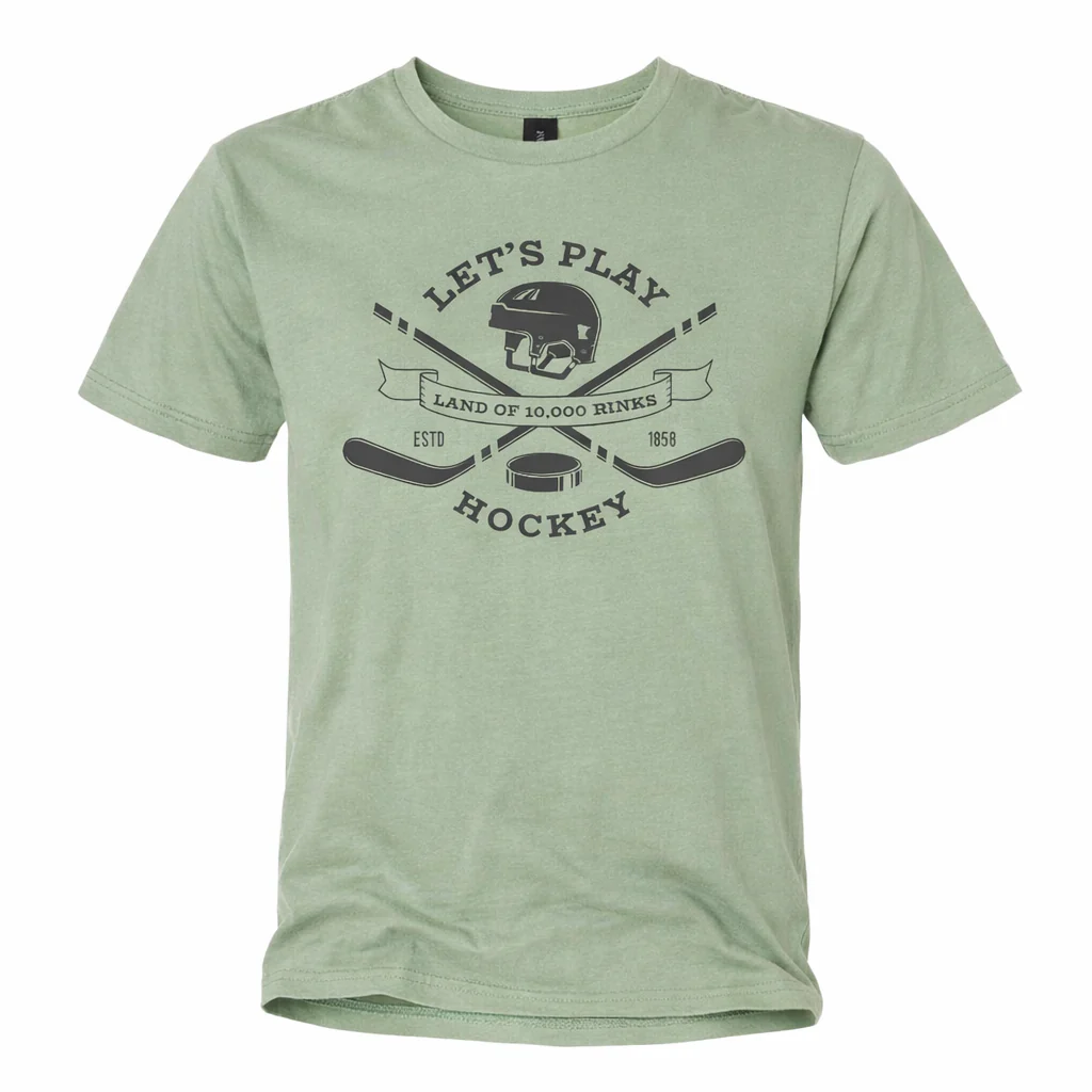 Let's Play Hockey Tee (Sage)
