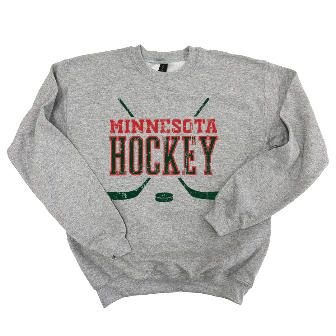 MN Hockey Crewneck - Youth (Sport Gray)
