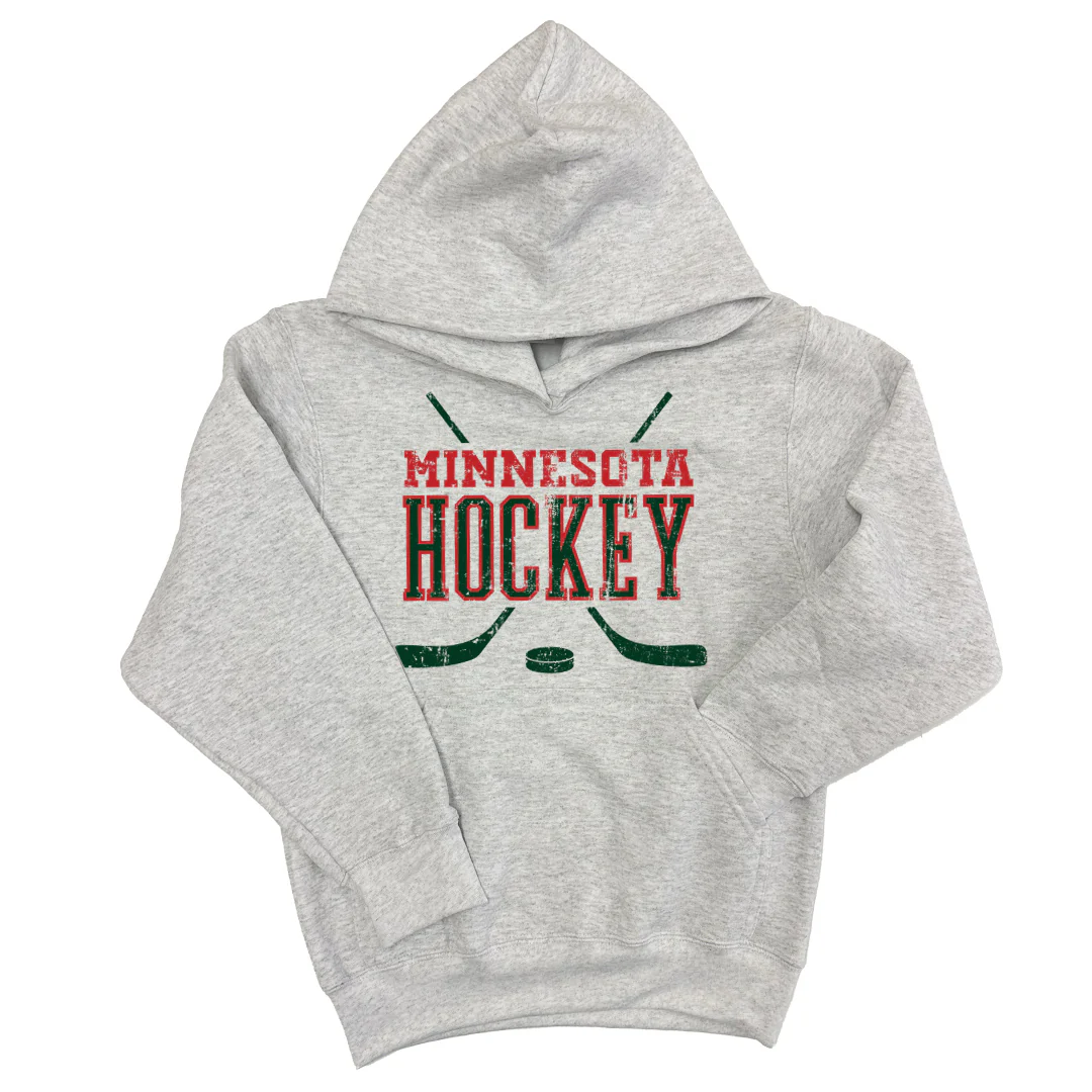 MN Hockey Hoodie - Youth (Ash)
