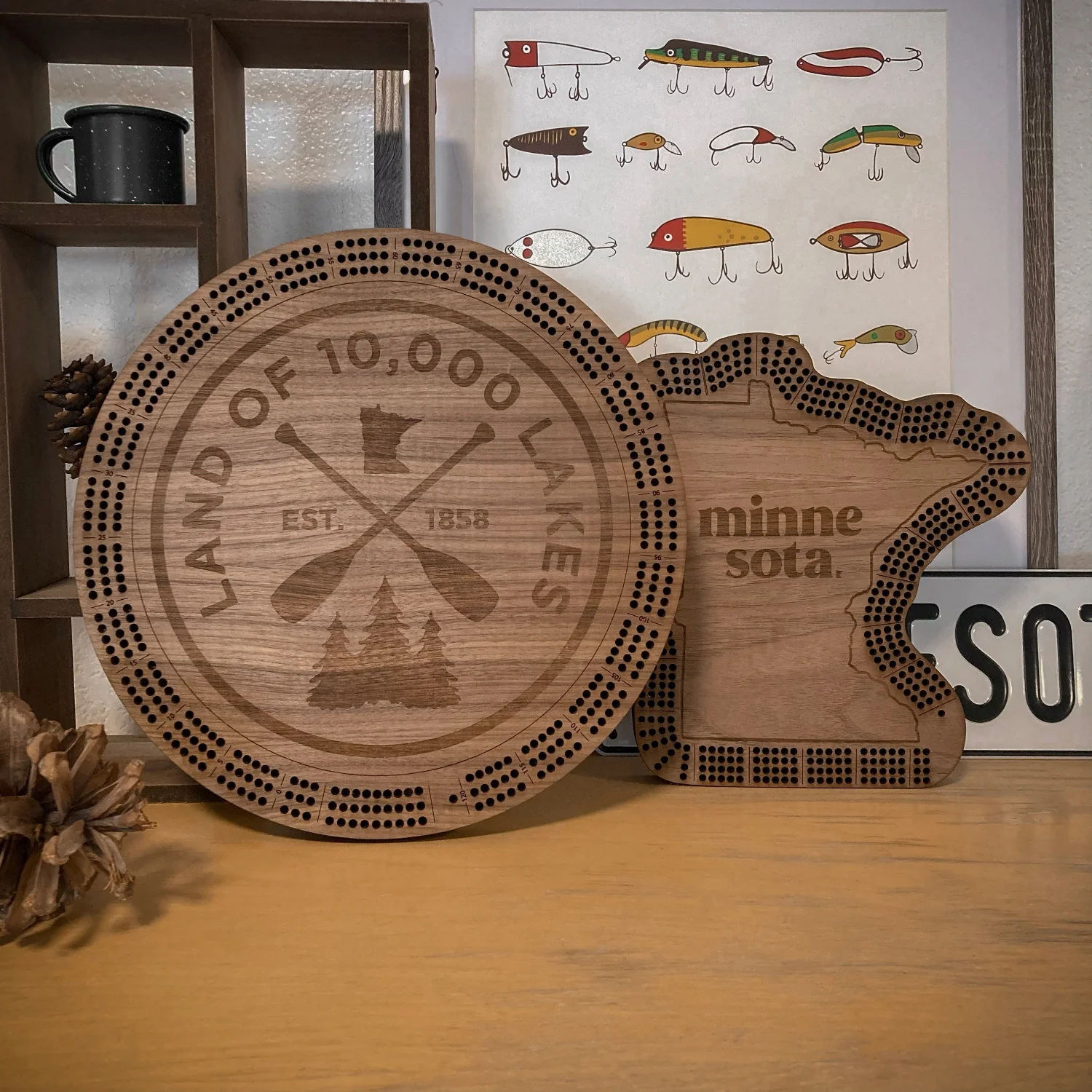 Stacked Minnesota Cribbage Board - Image 4