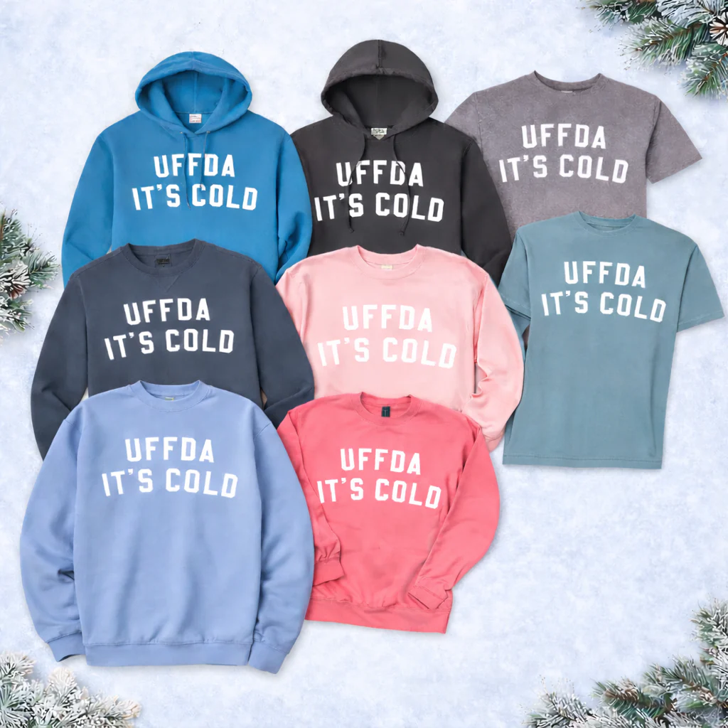 Uffda It's Cold Crewneck (Pale Pink) - Image 3